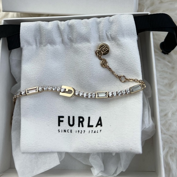 Furla Jewelry - Furla Gold and Clear Crystal Link Bracelet